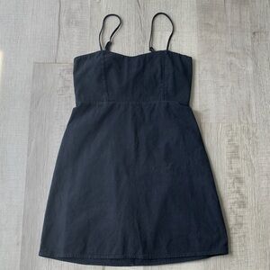 Brandy Melville Black Spaghetti-Strap Mini Dress